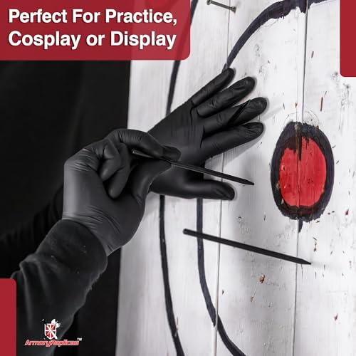 Armory Replicas™ Assassin Spikes Set – 3 Piece Stainless Steel Throwing Spikes with Nylon Sheath & Arm/Belt Strap