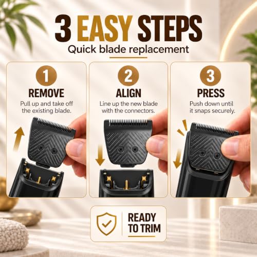 2 Pack Trimmer Replacement Blades compatible with Manscaped Lawn Mower 5.0 - color: 2 packs Black Blade