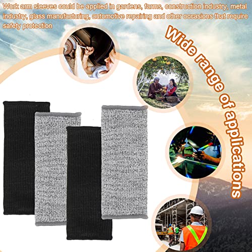 Neer 4 Pair Protective Arm Sleeves Cover,7.9 Inch,Black,Gray - color: Black, Gray, size: 7.9 Inch