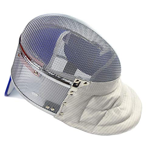 LEONARK Fencing Saber Mask Armoury Hema Fencing Helmet CE 350N Certified National Grade Masque - color: Grey_Detachable, size: Large