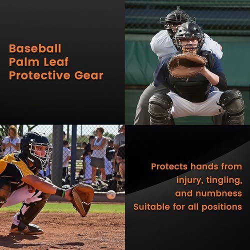 Baseball Softball Glove Sting Pad Pro Hand Protector, Palm Guard for Baseball, Youth/Adult - color: Black