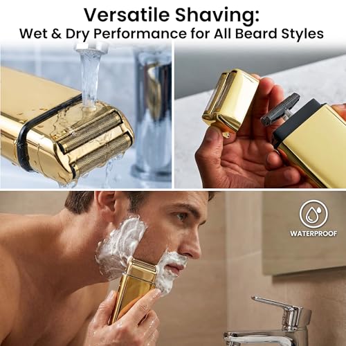 2 Pack Shaver Replacement Foil Compatible with Babyl*ss FXFS2G/FXFS2 - color: 2pack Gold