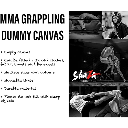 Shaza Grappling Kids Dummy for Fitness & Training, Pose, Strike & Throw Wrestling Dummy for 100cm. Punching Dummy for MMA, Jiu-Jitsu, Judo, Karate & Wrestling Practice & Sparring - color: Red