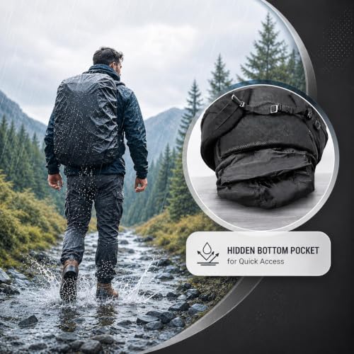 Large Black Tactical Backpack for Men - color: Black