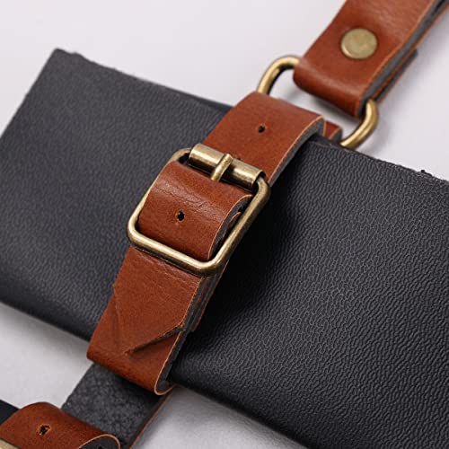 BLESSUME Medieval Knight Belt with Sword Frog Holster Rapier Scabbard Holder 1pc - color: Black and Brown 6