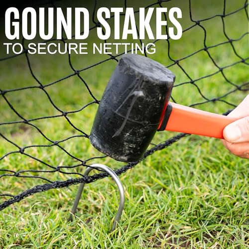QuickPlay 10ft Sports Barrier Net System - Ball Stop Backstop Netting - size: 10x10'