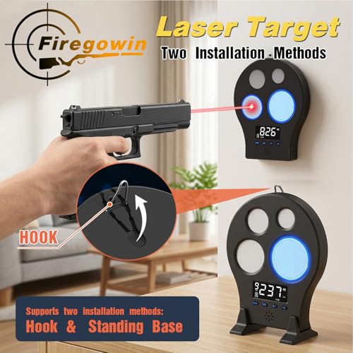 Dual Electronic Practice Targets Bundle – Portable Scoring Target with 4-Zone Display & Compact Steel Sound Feedback Target for Indoor Skill Training Kit