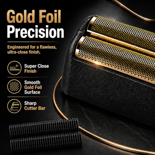 Shave Replacement Heads Compatible with Wahl 7031-100/7043-100 Foil&Cutter - color: 2 Pack Gold