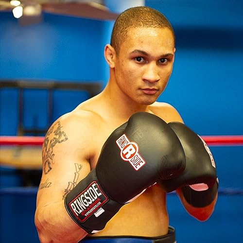Ringside IMF Tech Hook and Loop Boxing Training Sparring Gloves - color: Black, size: 16-Ounces