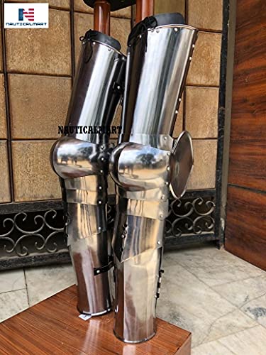 Leg Combat Armor Set, Plate Legs, cuisses with poleyns and Greaves LARP Steel Protection Medieval Armor Costume