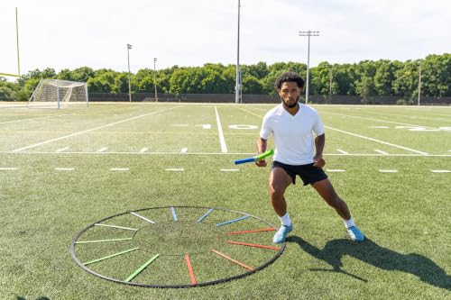 Webby Agility Trainer – Circle Speed and Agility Ladder for High Intensity Reactive Footwork Drills and Skills – A Circular Piece of Reaction Training Equipment That Changes The Way You Move - style: React