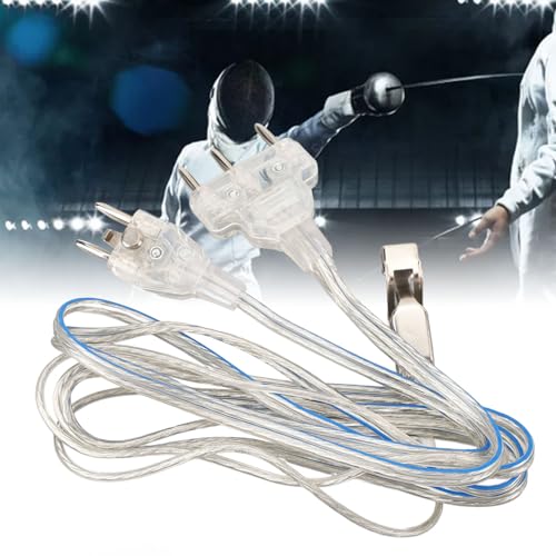 Fencing Body Wire Transparent Conductive Cord Universal Signal Connection for Competition Training Stainless Steel Clear 103g 1 Piece