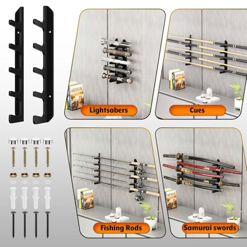 Pocket Knife Wall Mount Stand, 5 Layer Acrylic EDC Knife Display Rack Horizontal Mini Folding Knives Holder Placement Stand Small Dagger Wall Bracket for Storage, Collection