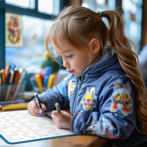 Handwriting Practice Dry Erase Board – ABC Tracing for Kids Ages 3-5 | Reusable Whiteboard for Preschool, Kindergarten & Homeschool | Ideal for Early Writing & Pre-K Activities | 9" x 12" - style: Alphabe