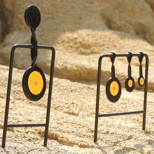 Caldwell Rimfire Resetting and Swinging Target Kits with Steel Frame, for Shooting Practice, Outdoors - style: Plink n' Swing Triple Swing
