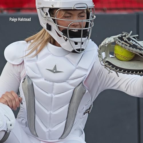 All-Star Adult PHX Paige Halstead Fastpitch Softball Chest Protector - color: White, size: Small
