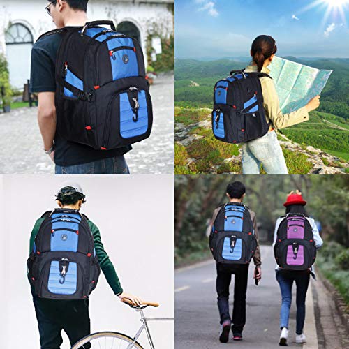 SHRRADOO Large Travel Laptop Backpack for Women, Work College Backpacks - color: Blue