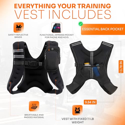 Weighted Vest for Women, 11 lb Running Vest, Breathable Material