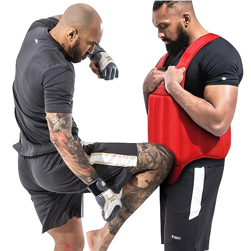 Wesing Martial Arts Muay Thai Boxing Chest Protector MMA Sanda Chest Guard - size: Medium, style: Blue