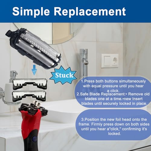 Replacement Foil and Blades Kit Compatible with Panasonic Arc 3 ES9013,ES9087 Outer Foil & ES9068 Inner Blades - Fits ES-ST2T, ES-LT41, ES-LT71, ES-ST25 Series Shavers