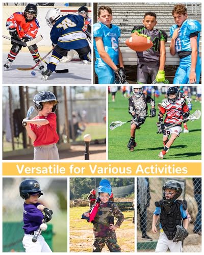 Runhit Youth Baseball Chest Protector Softball Lacrosse Football Padded Compression Shirt Heart Guard Sternum Protection - color: White Gray, size: X-Small