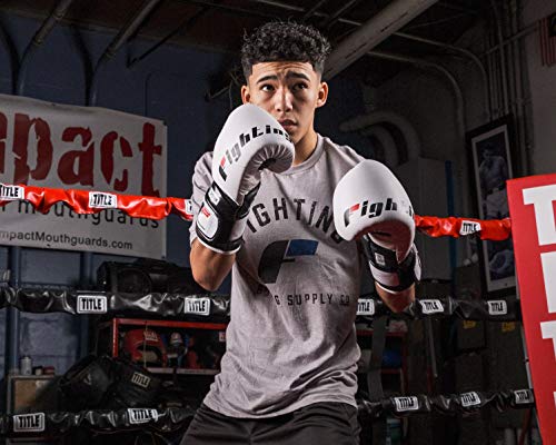 Fighting Sports S2 Gel Power Sparring Gloves, White/Black, 14 oz