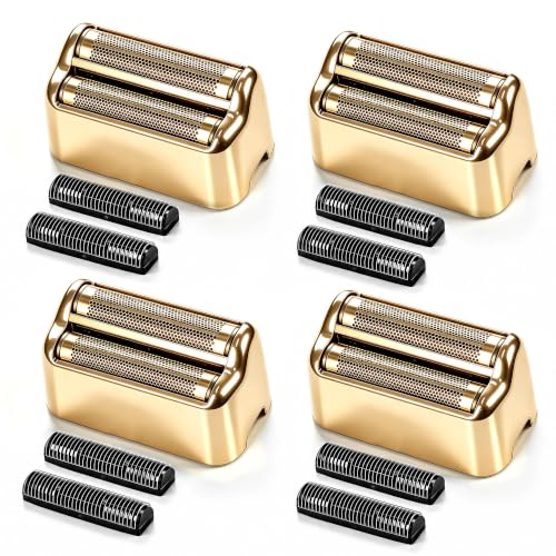 Shaver Replacement Foil and Cutters compatible with BaBylissPRO Barberology Double FXFS2 (4PC Gold) - color: 4PC Gold