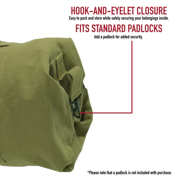 GI Style Double Strap Duffle Bag - color: Navy Blue