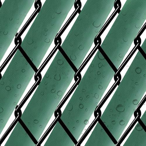 Chain Link Fence Tape,250ft×1.85in, Fence Privacy Strip, Green,One Hole Punch&200 Fasteners, Suitable for Terraces, Patio, Gates, Swimming Pool - color: green