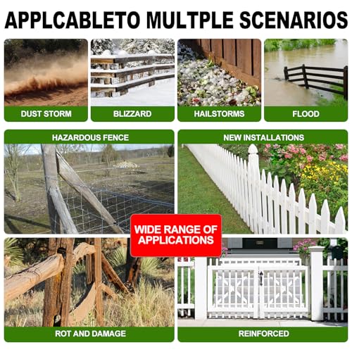 Fence Post Repair Kit,(Separation 16.9+17.9",4 pcs) - size: Separation (16.9+17.9")