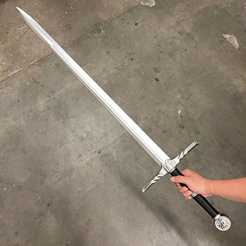 41 inch Medieval Foam Sword - Two Hand Sword for Witcher Hunting - color: Steel
