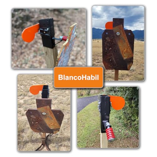 2x4 Steel Target Hanger & 4" x 3/8" AR500 Auto-Reset Paddle - style: 1-Pack