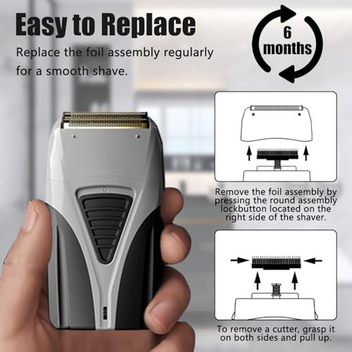Replacement Foil Compatible with andis Model TS-1 TS-2 17235 Foil Shaver - color: Golden 3 Pack