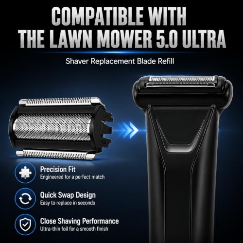 Replacement Blade Compatible with MANSCAPED The Lawn Mower Electric 5.0 - color: 2PCS BLACK