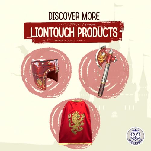 Liontouch - Noble Knight Foam Sword & Shield for Kids, Red - Age 3-8 Years - color: Red