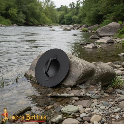Lord of Battles Late Medieval Steel Buckler Archers Combat Buckler Shield Handmade Medieval Fencing Buckler Shield - style: Polished Buckler