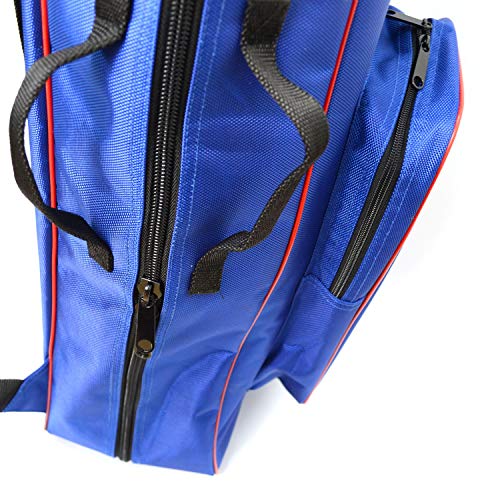 LEONARK Fencing Draw-bar Wheel Bag for Epee Saber and Foil - Hema Sword Bag Trolley Case for Fencing Suit and Mask - color: Blue A