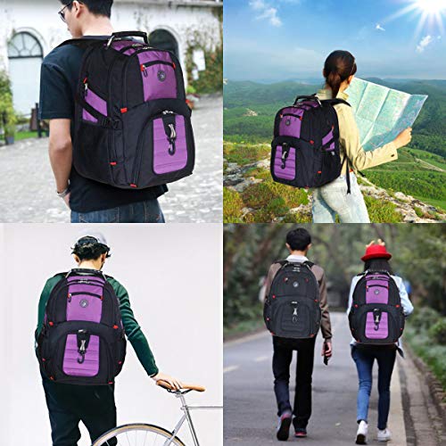 SHRRADOO Large Travel Laptop Backpack for Women, Work College Backpacks - color: Purple