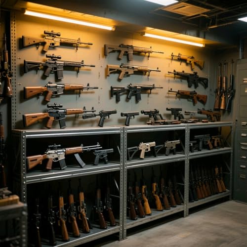 HEKAGURA Metal Gun Rack Storage Rifles Shotgun Hooks Wall Mount Hangers for Any Rifles Shotguns Archery Bow with Soft Padding and Heavy Duty Steel… - color: 34Pack Black