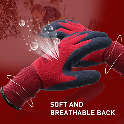LOCCEF 2 Pairs Winter Work Gloves Men Women, Thermal Freezer Gloves - size: Medium (Pack of 2)