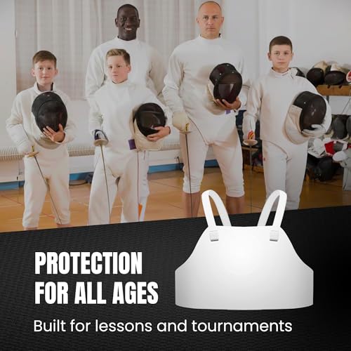 Fencing Chest Protector, Sports Chest Guard for Foil Epee Saber, Youth Child Adult, Men or Women Plastic Plastron - size: Small, style: Men