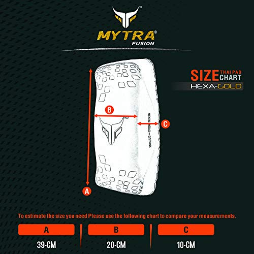 Mytra Fusion Muay Thai Pad Kicking Pads for Martial Arts Kickboxing Muay Thai Shield Karate Punching pad - size: Pair