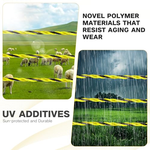 BESTEEL Electric Fence Poly Wire Electric Fencing Polywires 3285 Feet 1000M - size: 3285 Feet
