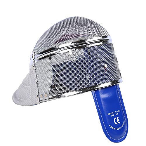 LEONARK Fencing Saber Mask Armoury Hema Fencing Helmet CE 350N Certified National Grade Masque - color: Grey_Fixed, size: Medium