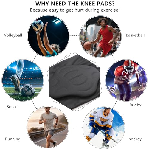 13MM Knee Pads with Shin Guard Pads,Calf Pads Protector, Padded Compression Leg Sleeve for Football, Baseball, Rugby, Basketball Soccer Volleyball for Adult - size: Large