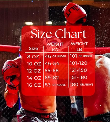 Knockout Elite Boxing Gloves 2 Pair Set, Complete Kit with Hand Wraps, Bag Pack, and Mouth Guard - Size 8oz-16oz-All Color Available - color: Black / Red, size: 10 oz