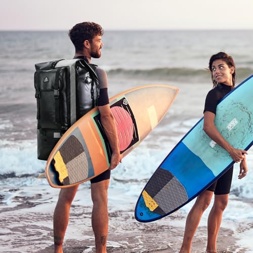 Haimont Large Waterproof Roll Top Dry Backpack 100L, Black/Grey - color: Black/Grey, size: 100L