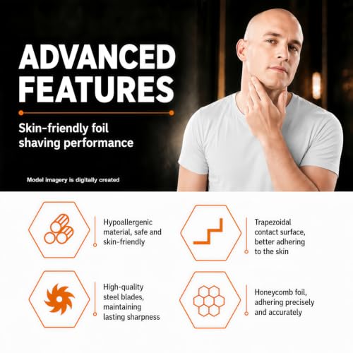 Shaver Replacement Foil,Compatible with Panasonic ARC5 5-Blade Shavers - color: Black Border 1 Pack