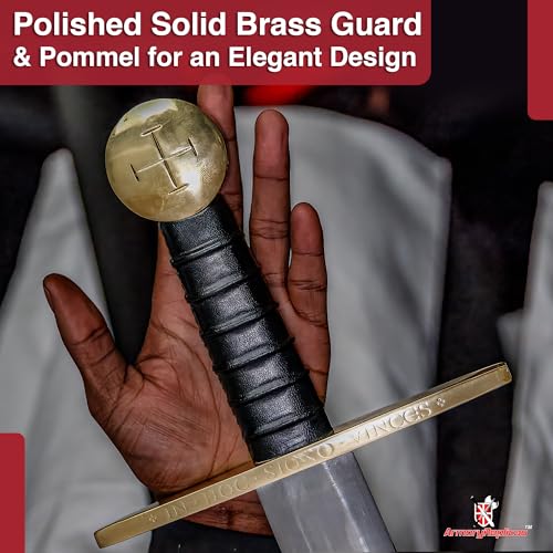 Armory Replicas™ Medieval Hand Forged Knight Sword EN45 Carbon Steel Full Tang with Scabbard - style: Crusader Templar Sword