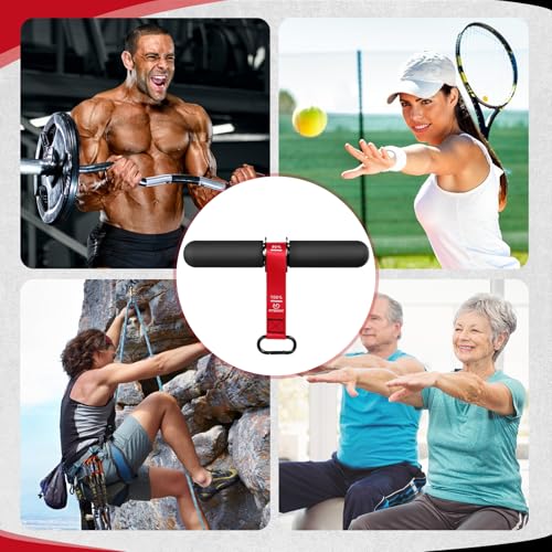 FitBeast Forearm Strengthener & Forearm Exerciser, Wrist Roller - color: Red